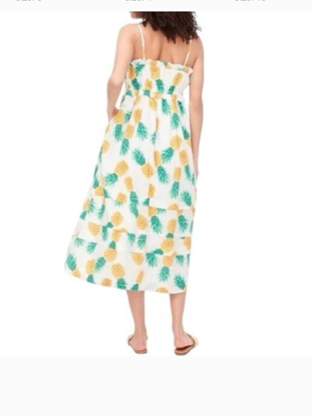 J. Crew Pineapple Strappy ruffle maxi dress 4 - Picture 2 of 11